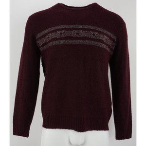 NWOT 168$ Michael Bastian Mens XL / 2XL Boucle Burgundy Lightweight Crew Sweater